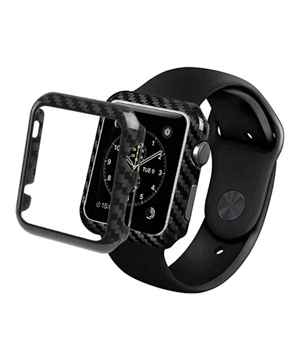 Real Carbon Fiber Apple Watch Case Simple Carbon